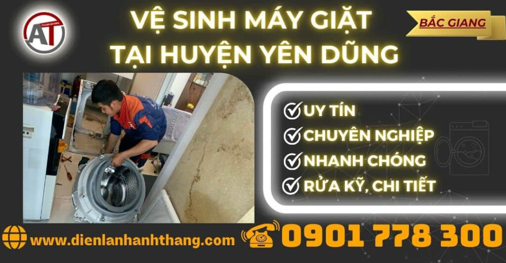 Vệ sinh máy giặt tại Huyện Yên Dũng Điện lạnh Anh Thắng